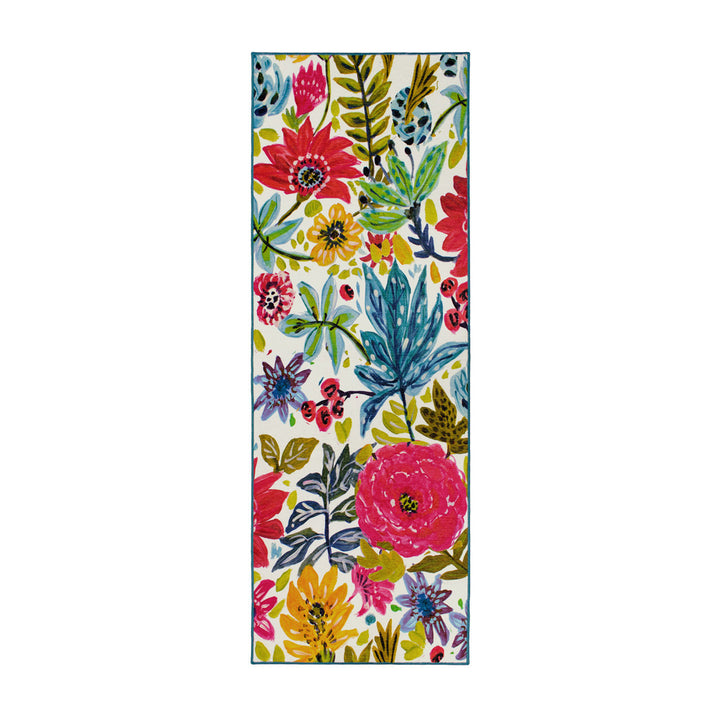 Floral Bloom Multicolor Machine Washable Rug